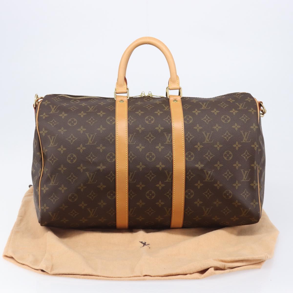 LOUIS VUITTON Monogram Keepall Bandouliere 45 Boston Bag M41418 LV Auth 203168SV