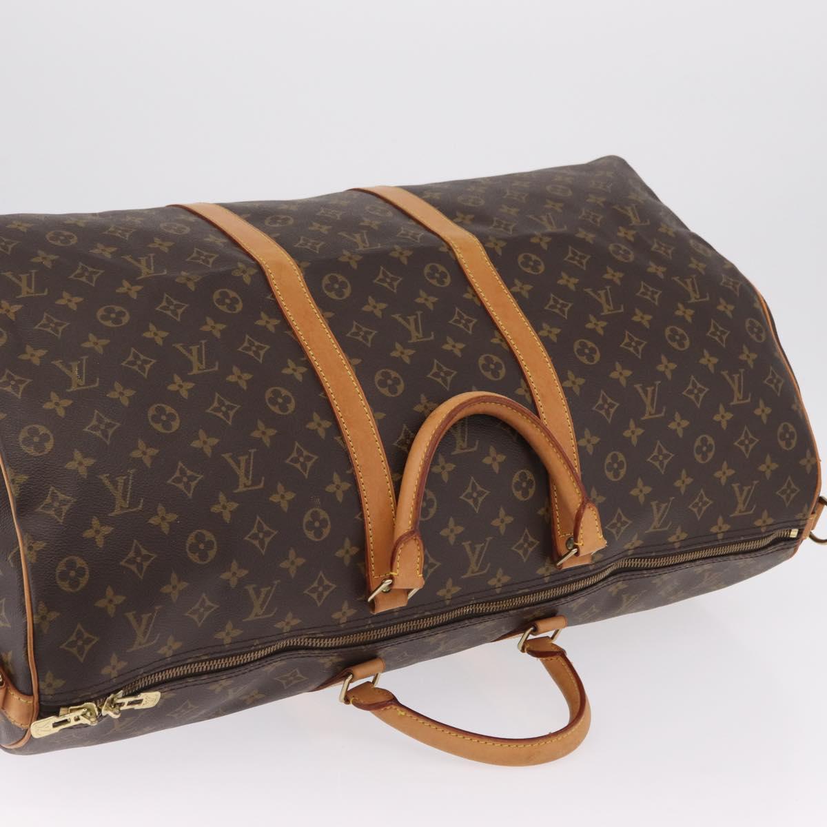 LOUIS VUITTON Monogram Keepall Bandouliere 60 Boston Bag M41412 LV Auth 203169