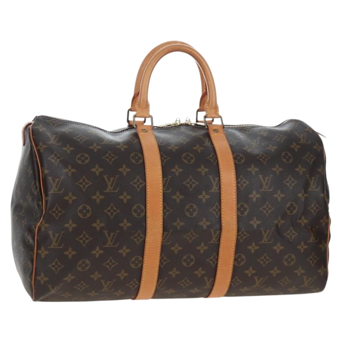 LOUIS VUITTON Monogram Keepall 45 Boston Bag M41428 LV Auth 203170V