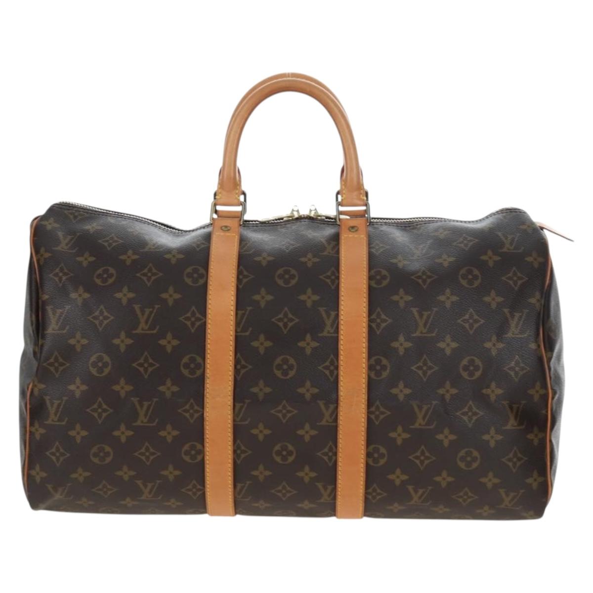 LOUIS VUITTON Monogram Keepall 45 Boston Bag M41428 LV Auth 203170V