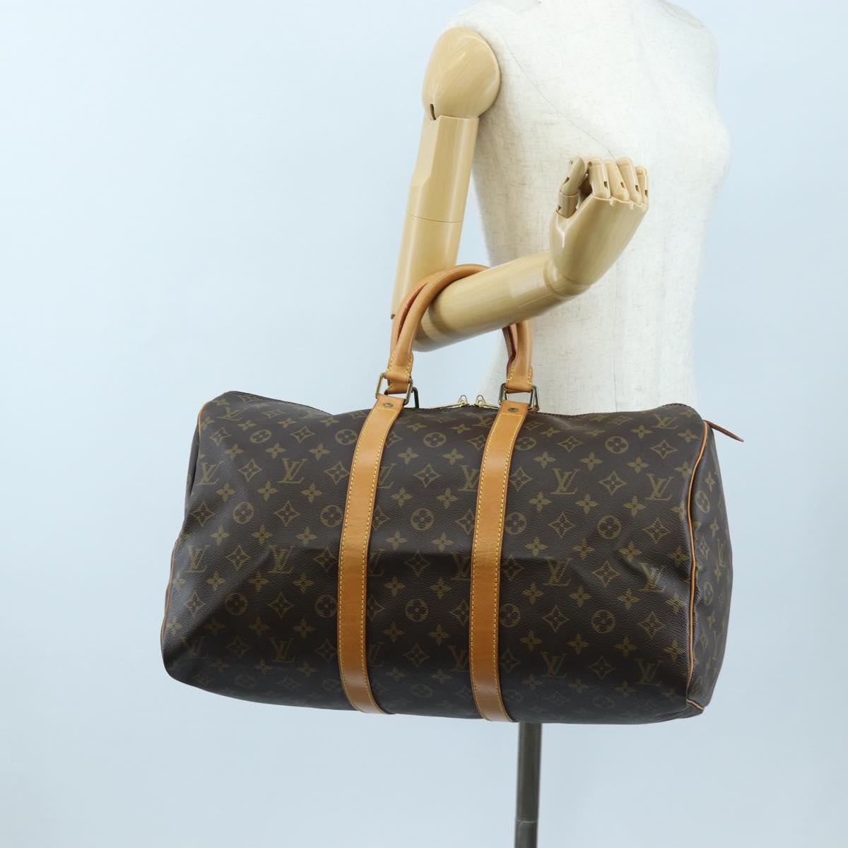 LOUIS VUITTON Monogram Keepall 45 Boston Bag M41428 LV Auth 203170V