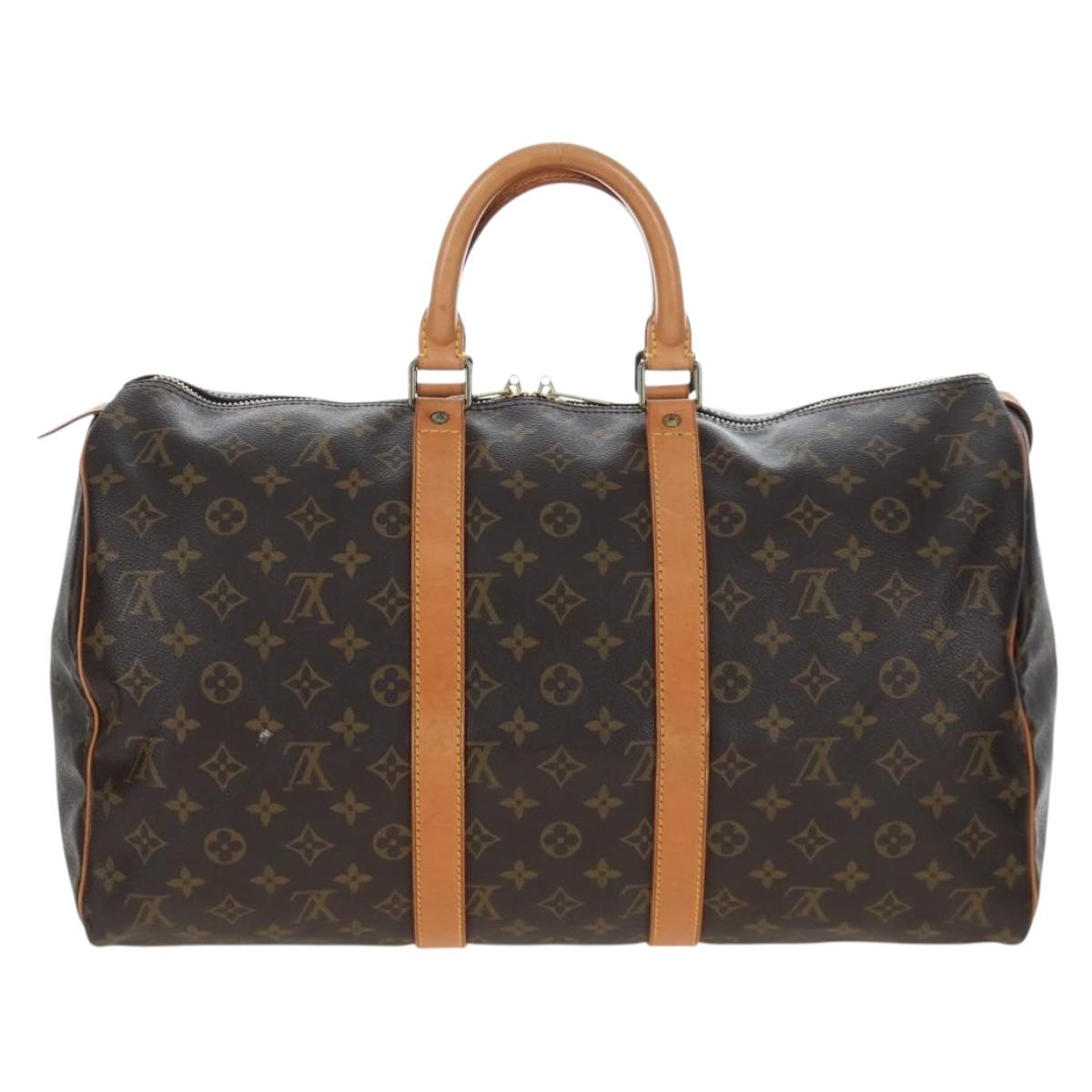 LOUIS VUITTON Monogram Keepall 45 Boston Bag M41428 LV Auth 203170V