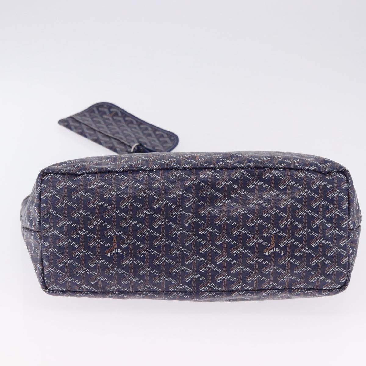 GOYARD Herringbone Saint Louis PM Tote Bag PVC Navy Auth 203171A