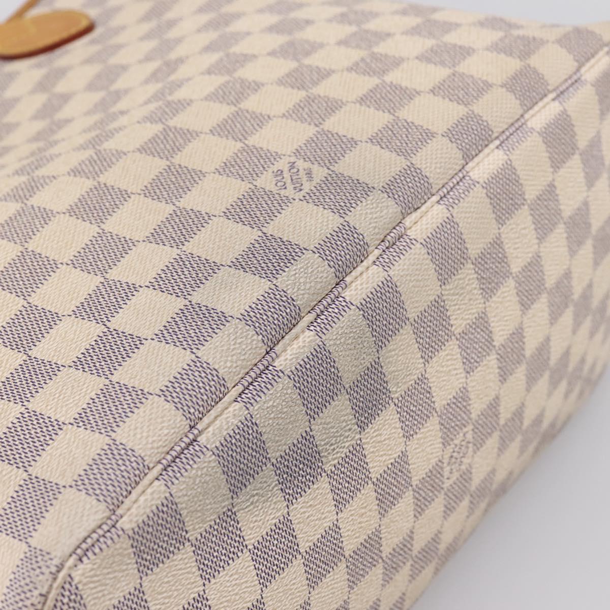 LOUIS VUITTON Damier Azur Neverfull MM Tote Bag N41605 LV Auth 203183V