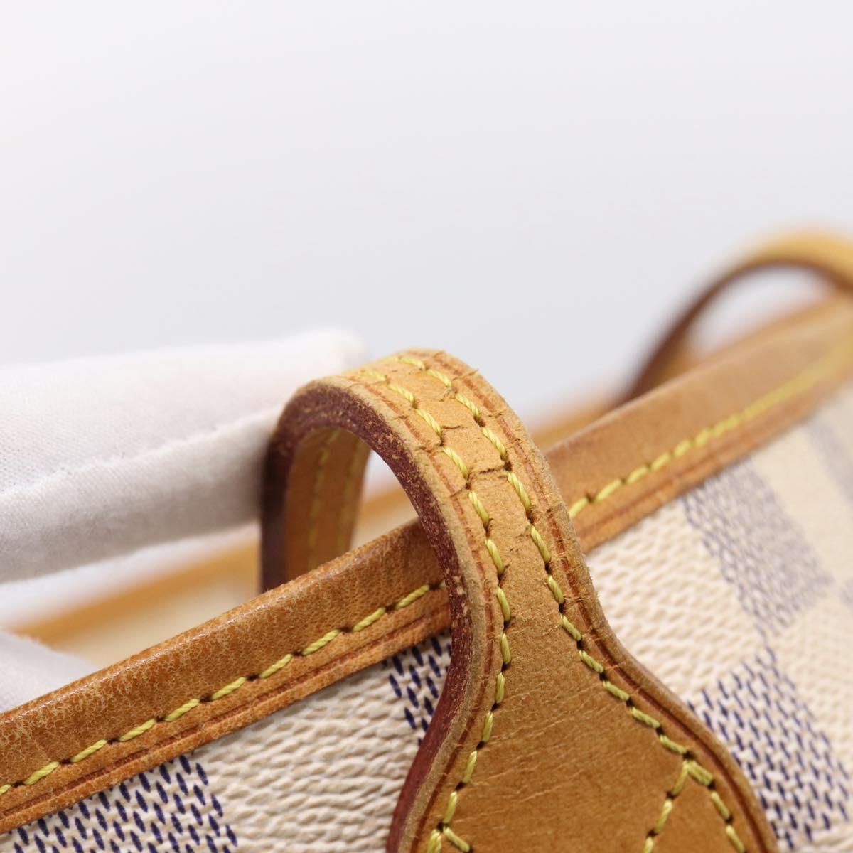 LOUIS VUITTON Damier Azur Neverfull MM Tote Bag N41605 LV Auth 203183V