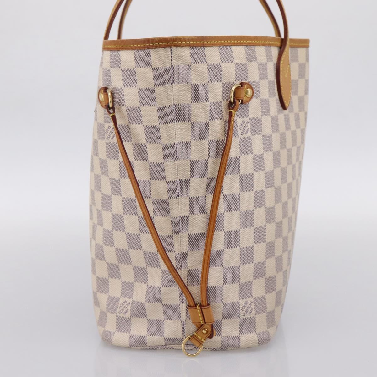 LOUIS VUITTON Damier Azur Neverfull MM Tote Bag N41605 LV Auth 203183V