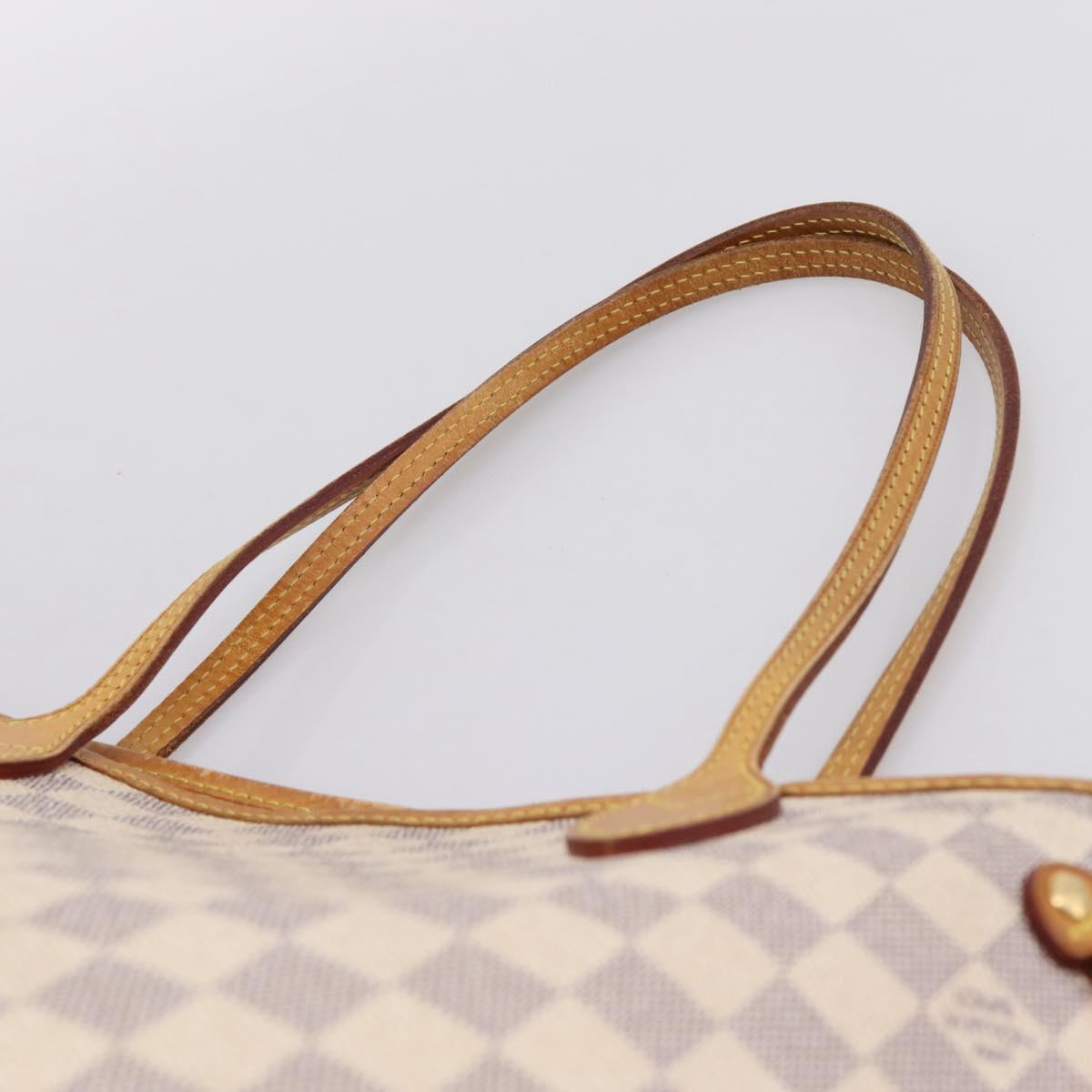 LOUIS VUITTON Damier Azur Neverfull MM Tote Bag N41605 LV Auth 203183V