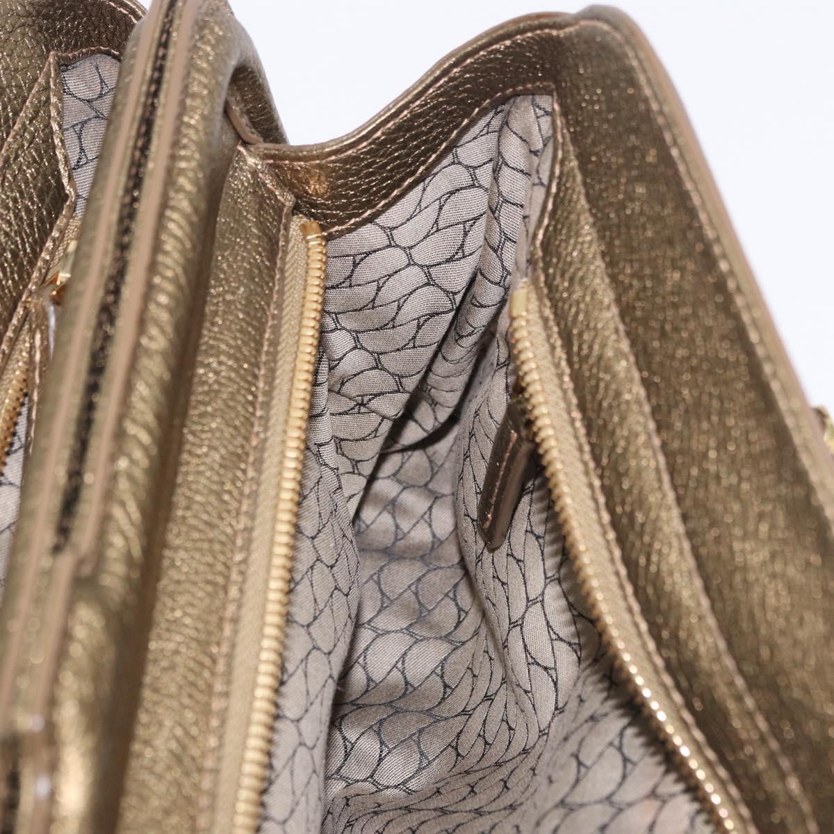 CARTIER Shoulder Bag Suede Green Gold Auth 203184V