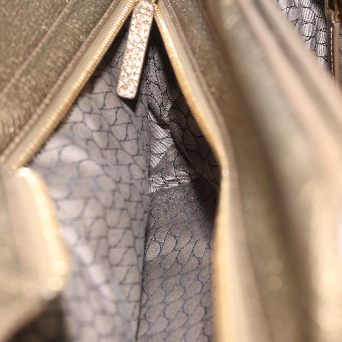 CARTIER Shoulder Bag Suede Green Gold Auth 203184V