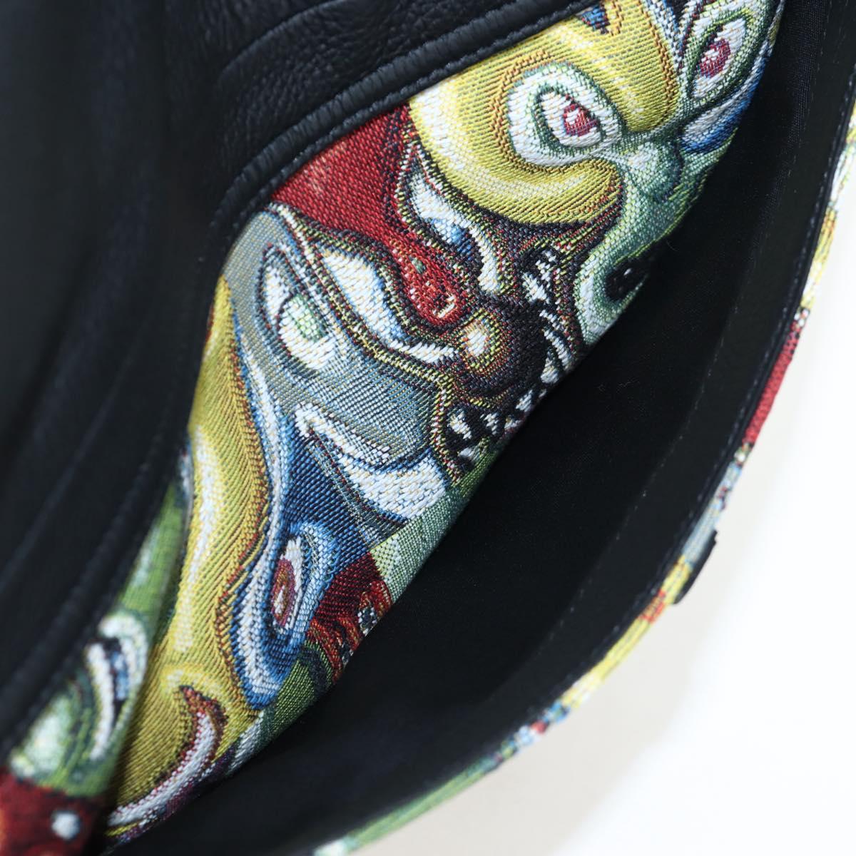 Christian Dior Saddle Bag Jacquard 2way Kenny Schaaf Multicolor Auth 203185SAM