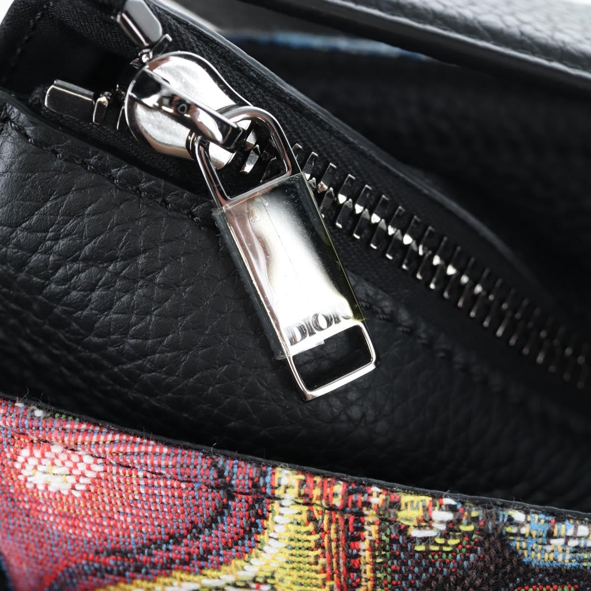 Christian Dior Saddle Bag Jacquard 2way Kenny Schaaf Multicolor Auth 203185SAM