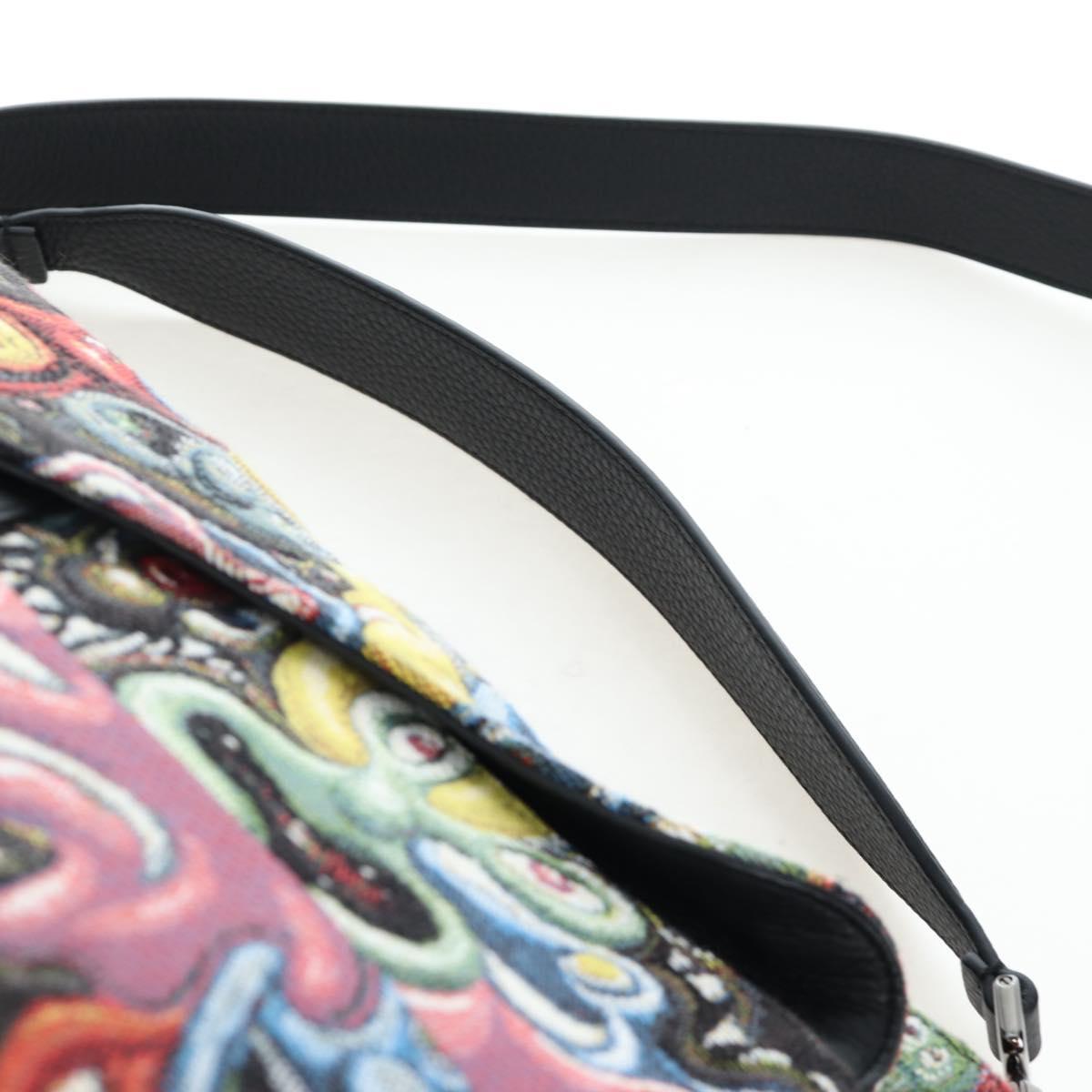 Christian Dior Saddle Bag Jacquard 2way Kenny Schaaf Multicolor Auth 203185SAM