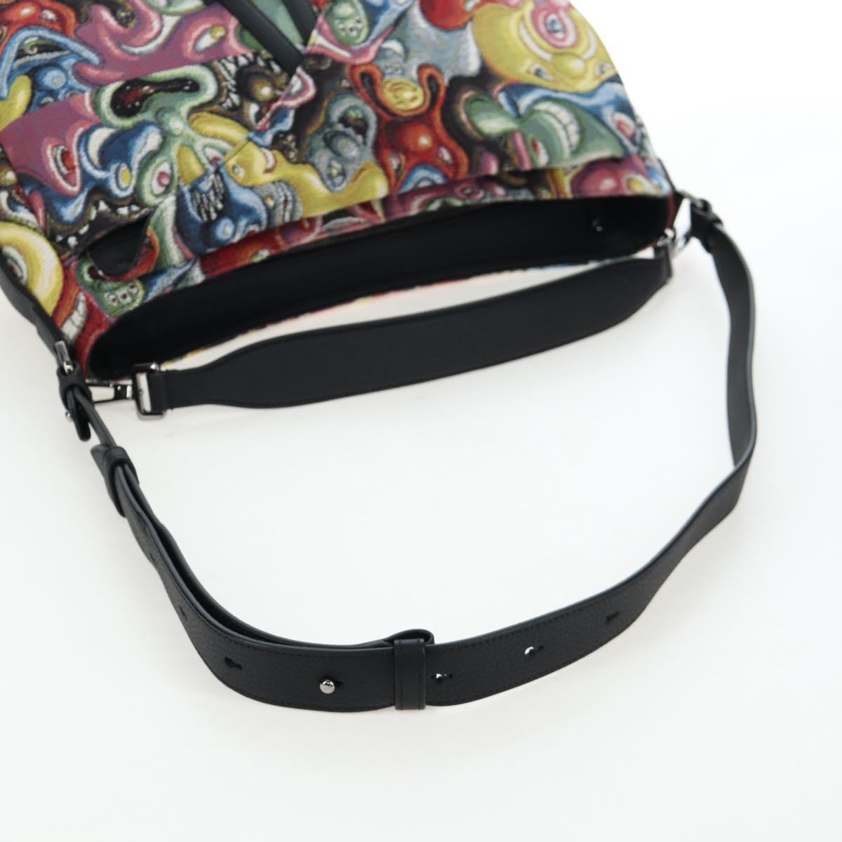 Christian Dior Saddle Bag Jacquard 2way Kenny Schaaf Multicolor Auth 203185SAM