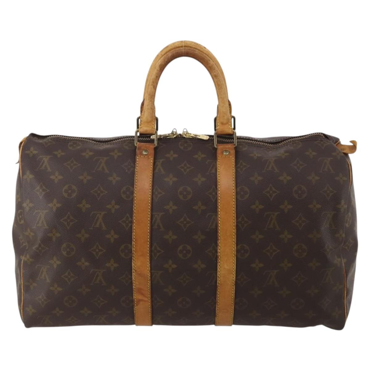 LOUIS VUITTON Monogram Keepall 45 Boston Bag M41428 LV Auth 203188