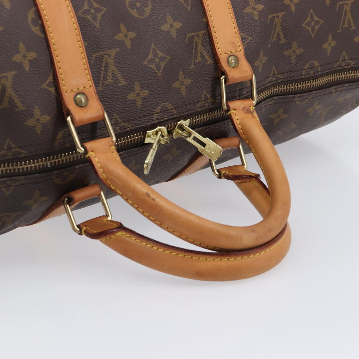 LOUIS VUITTON Monogram Keepall Bandouliere 50 Boston Bag M41416 LV Auth 203189V