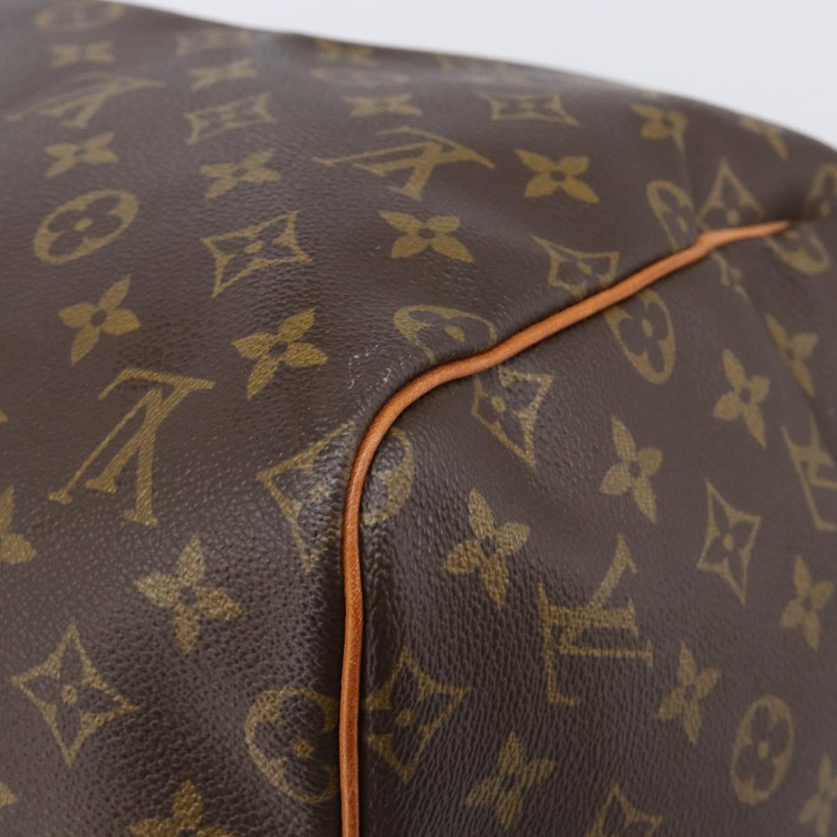 LOUIS VUITTON Monogram Keepall 55 Boston Bag M41424 LV Auth 203190V