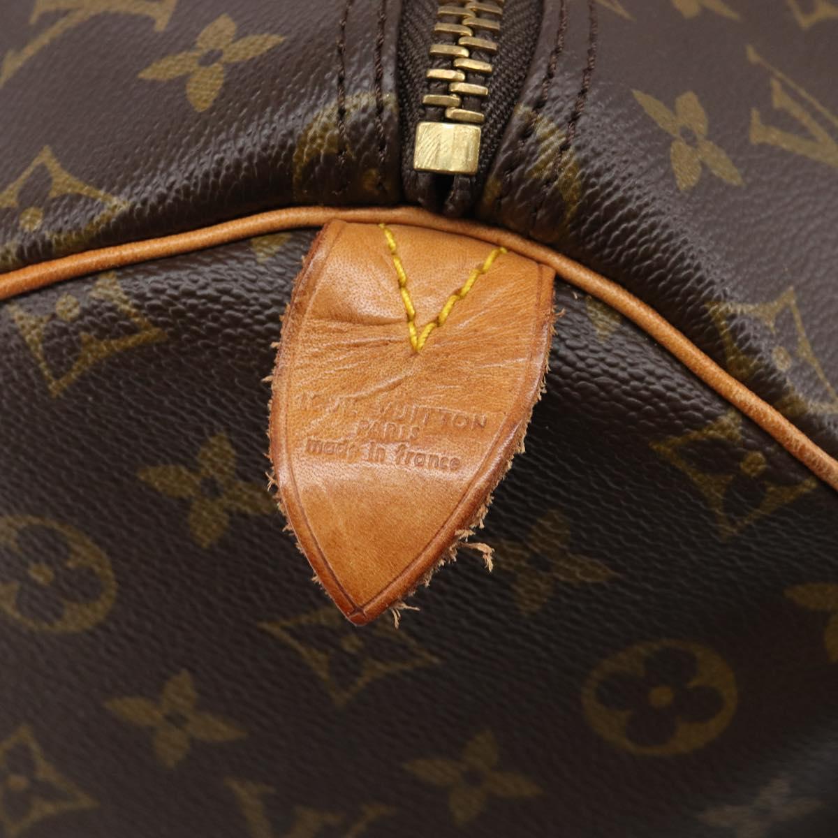 LOUIS VUITTON Monogram Keepall 55 Boston Bag M41424 LV Auth 203190V