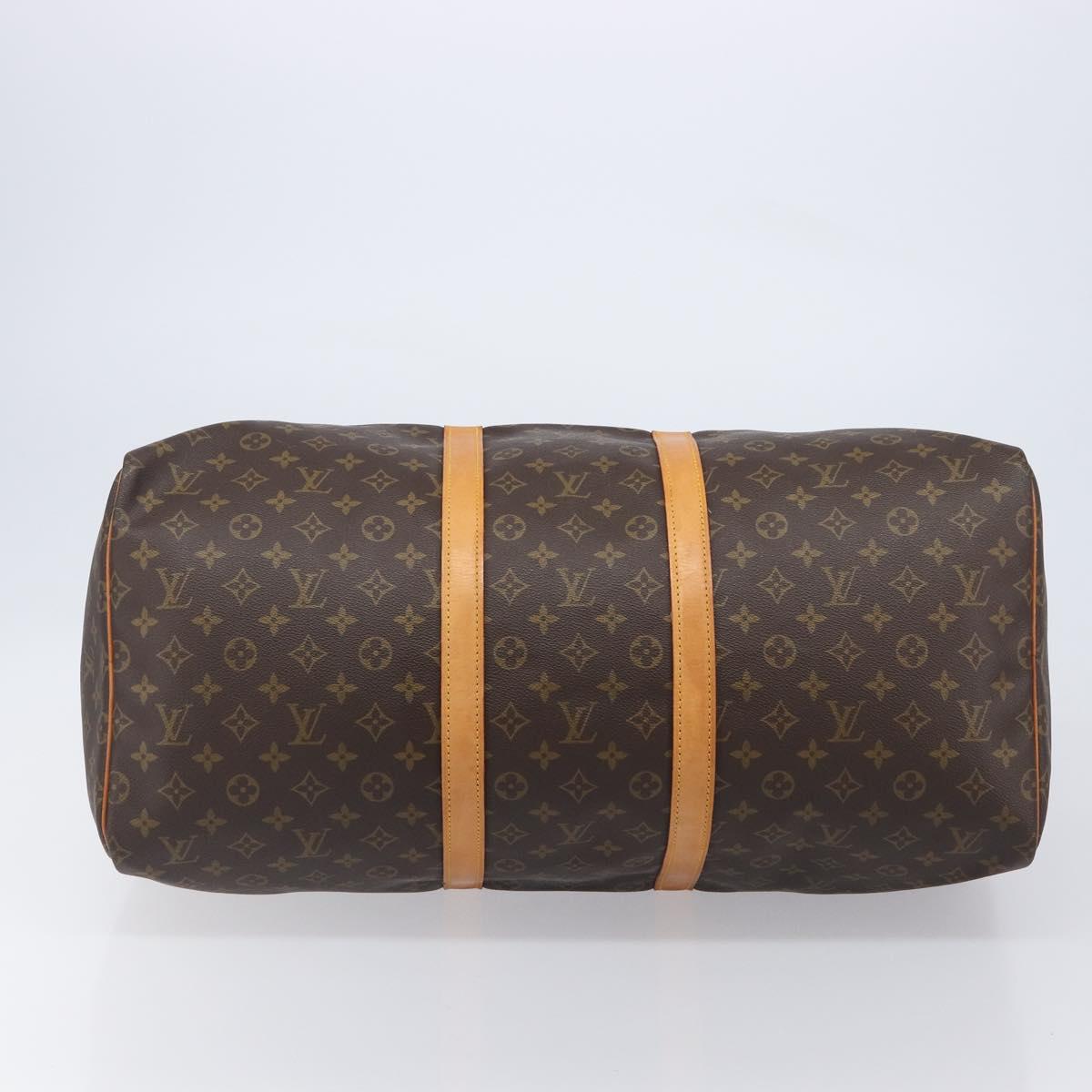 LOUIS VUITTON Monogram Keepall 55 Boston Bag M41424 LV Auth 203190V