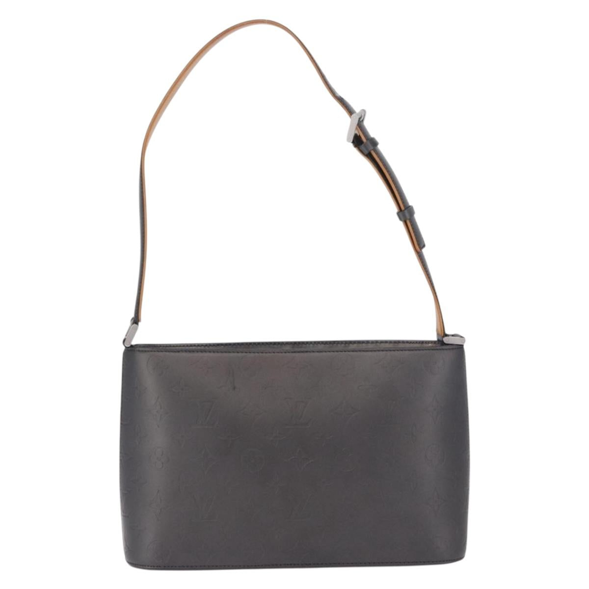 LOUIS VUITTON Monogram Mat Alston Shoulder Bag Gray M55122 LV Auth 203193V