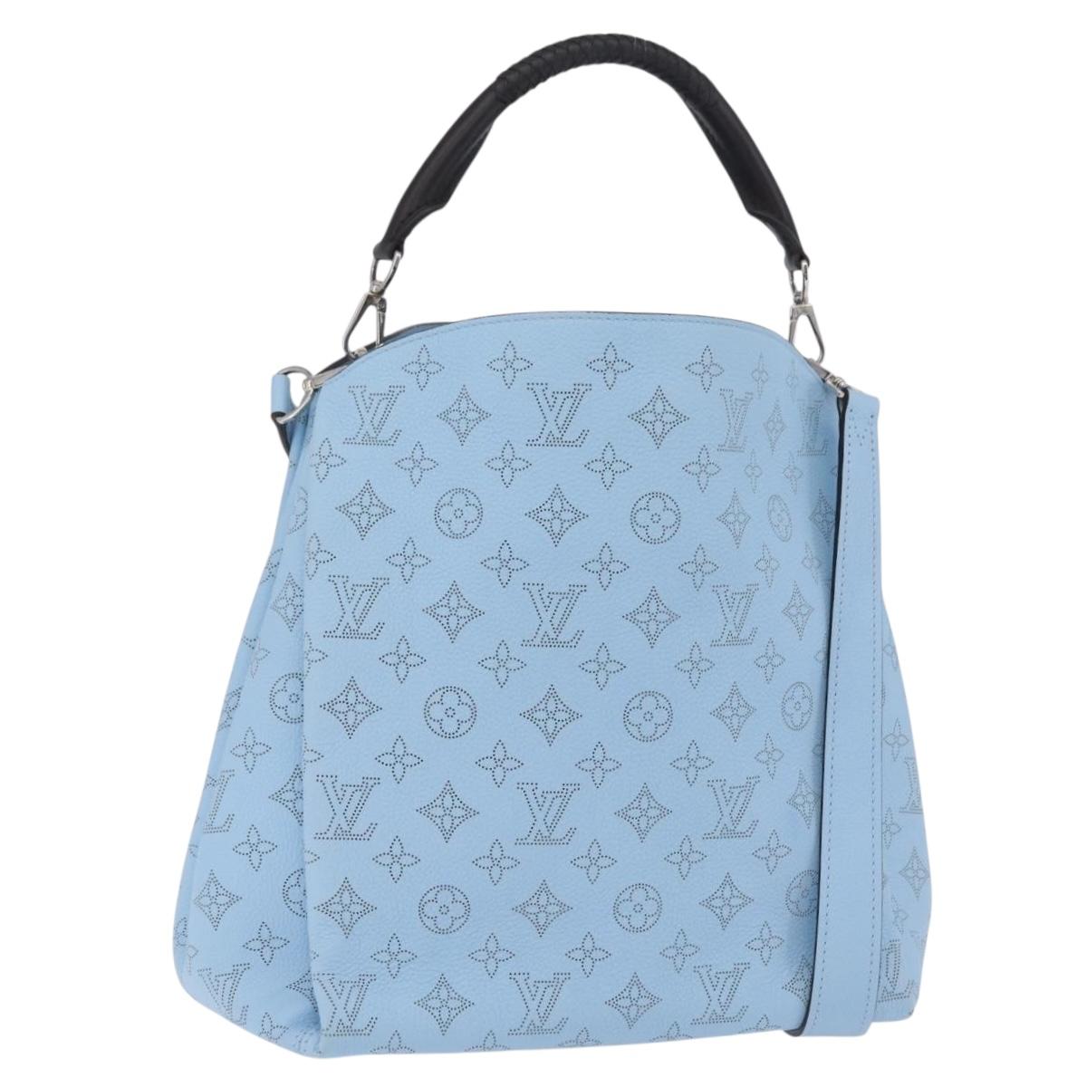 LOUIS VUITTON Monogram Mahina Babylone PM Bag Ice blue M50907 LV Auth 203195V