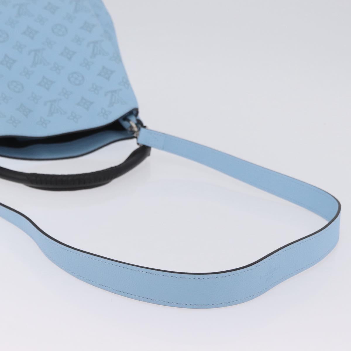 LOUIS VUITTON Monogram Mahina Babylone PM Bag Ice blue M50907 LV Auth 203195V