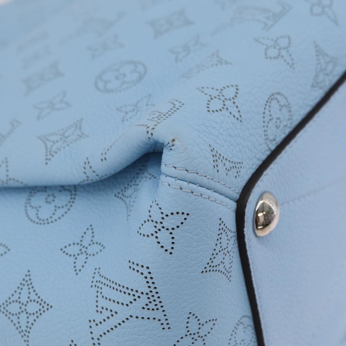 LOUIS VUITTON Monogram Mahina Babylone PM Bag Ice blue M50907 LV Auth 203195V