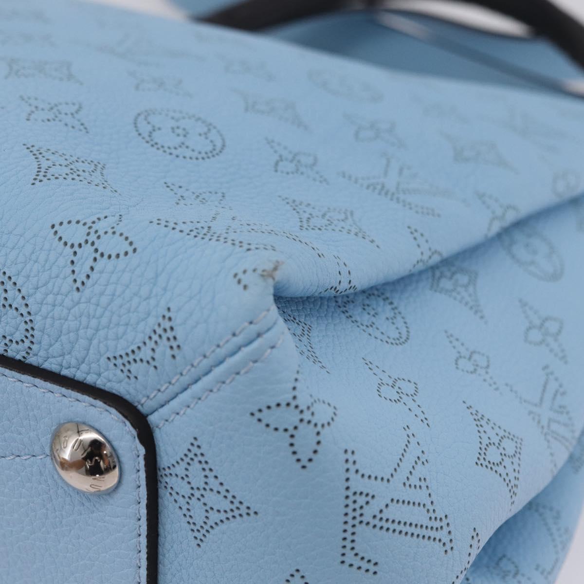LOUIS VUITTON Monogram Mahina Babylone PM Bag Ice blue M50907 LV Auth 203195V