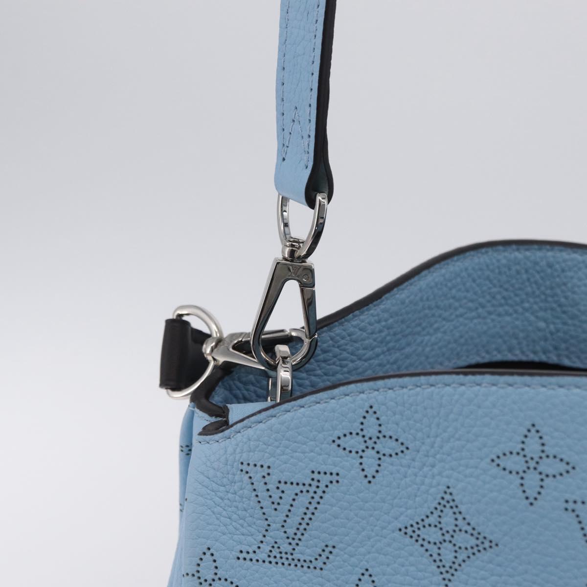 LOUIS VUITTON Monogram Mahina Babylone PM Bag Ice blue M50907 LV Auth 203195V