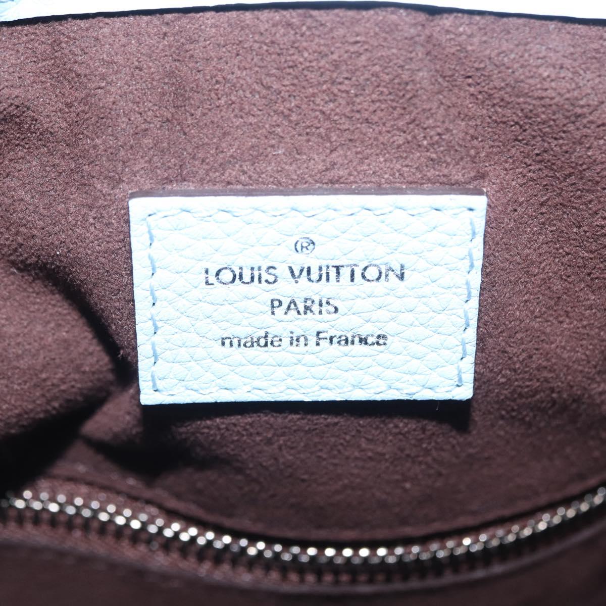 LOUIS VUITTON Monogram Mahina Babylone PM Bag Ice blue M50907 LV Auth 203195V