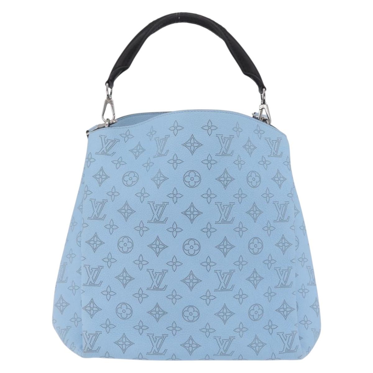 LOUIS VUITTON Monogram Mahina Babylone PM Bag Ice blue M50907 LV Auth 203195V