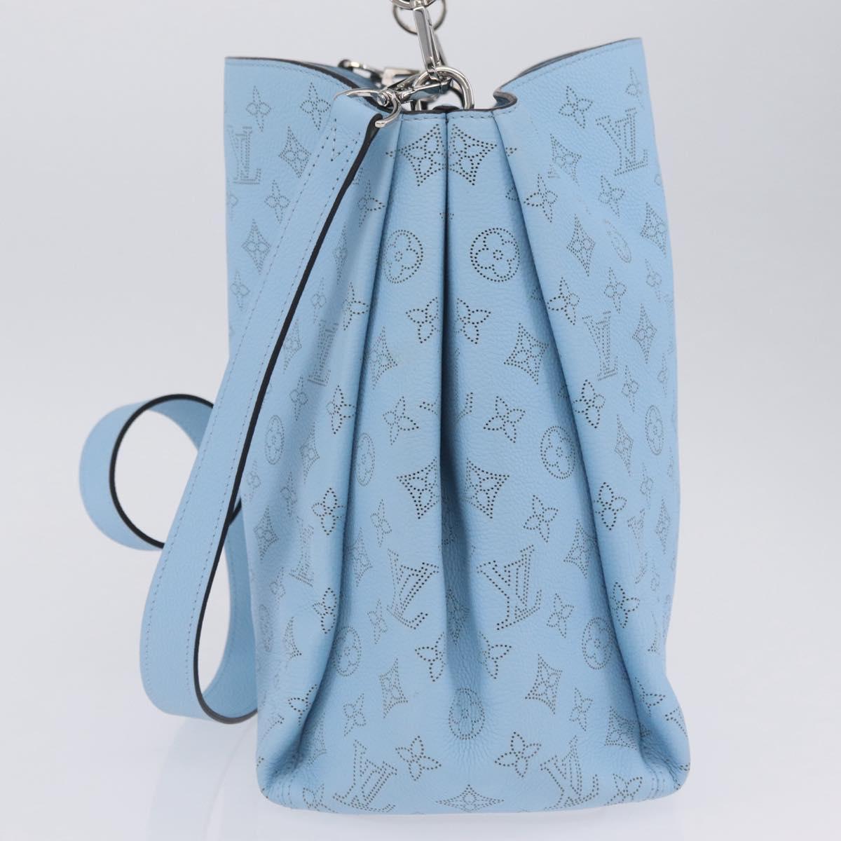 LOUIS VUITTON Monogram Mahina Babylone PM Bag Ice blue M50907 LV Auth 203195V