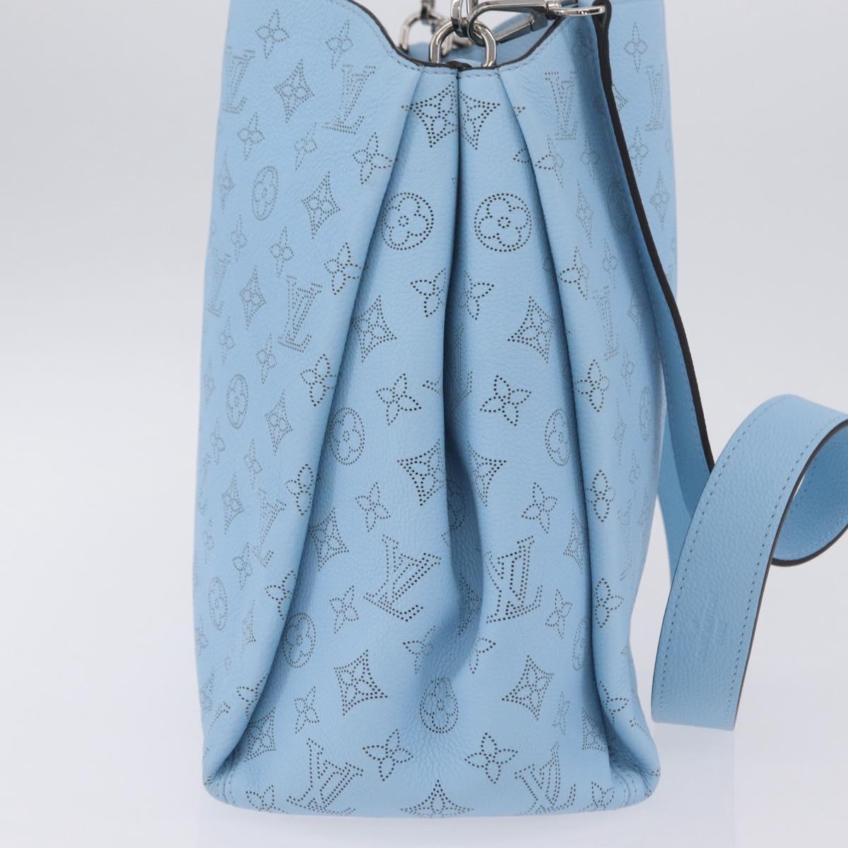 LOUIS VUITTON Monogram Mahina Babylone PM Bag Ice blue M50907 LV Auth 203195V