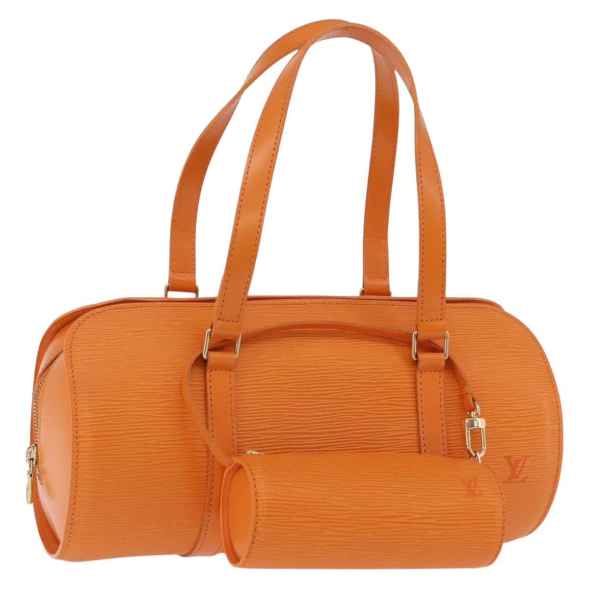 LOUIS VUITTON Epi Soufflot Hand Bag Orange Mandarin M5222H LV Auth 203201V