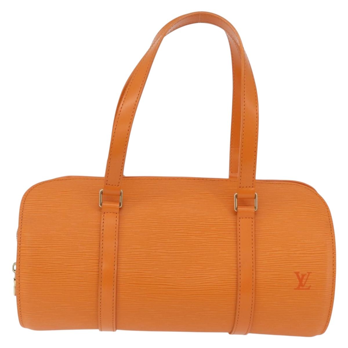 LOUIS VUITTON Epi Soufflot Hand Bag Orange Mandarin M5222H LV Auth 203201V