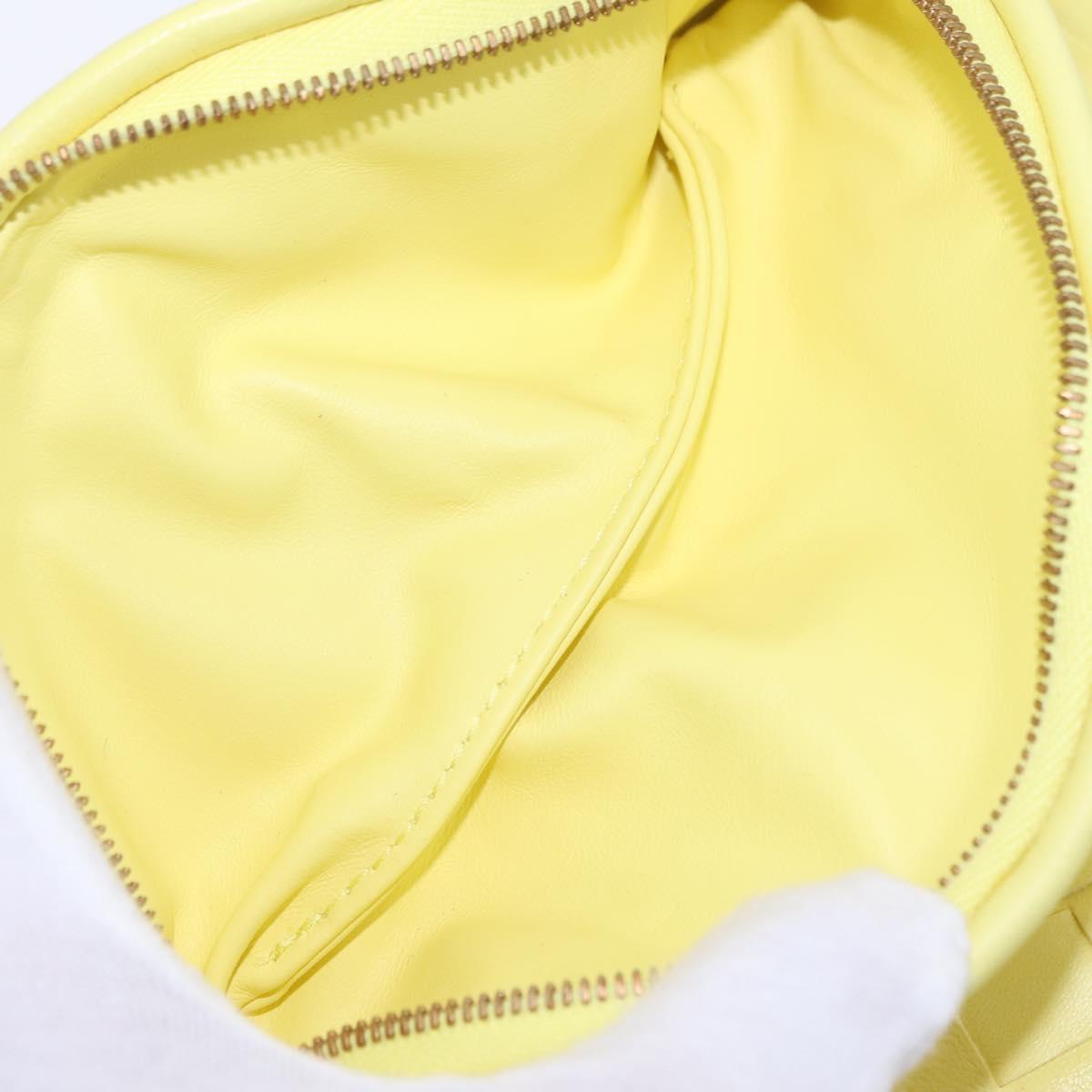 BOTTEGA VENETA INTRECCIATO Shoulder Bag Leather Yellow Gold Auth 203203V
