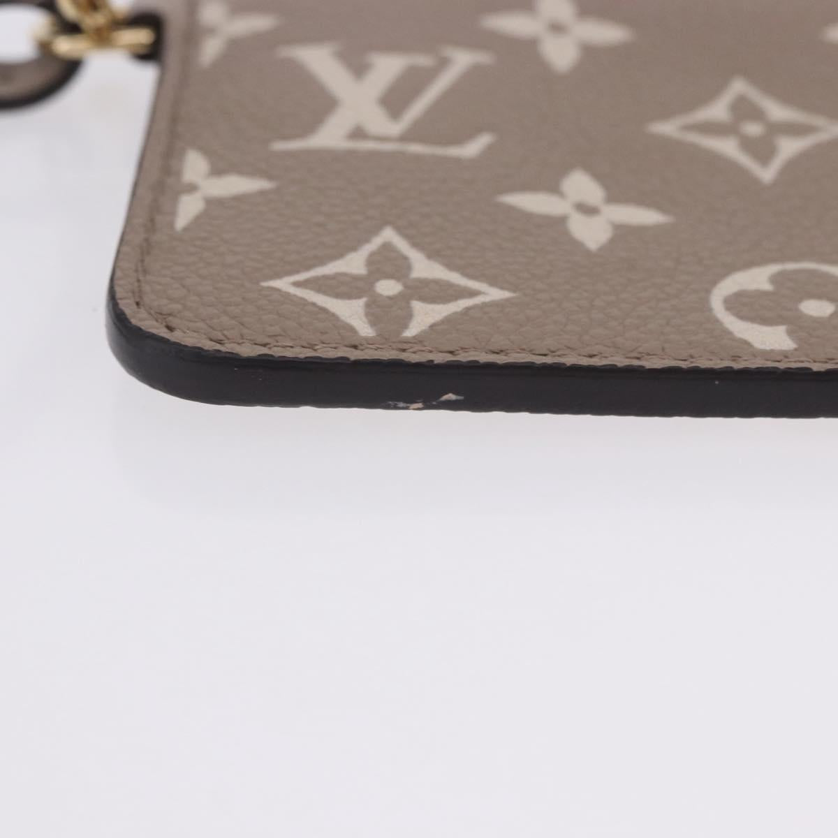 LOUIS VUITTON Monogram Empreinte All in One BB Pouch Beige M13045 Auth 203215M