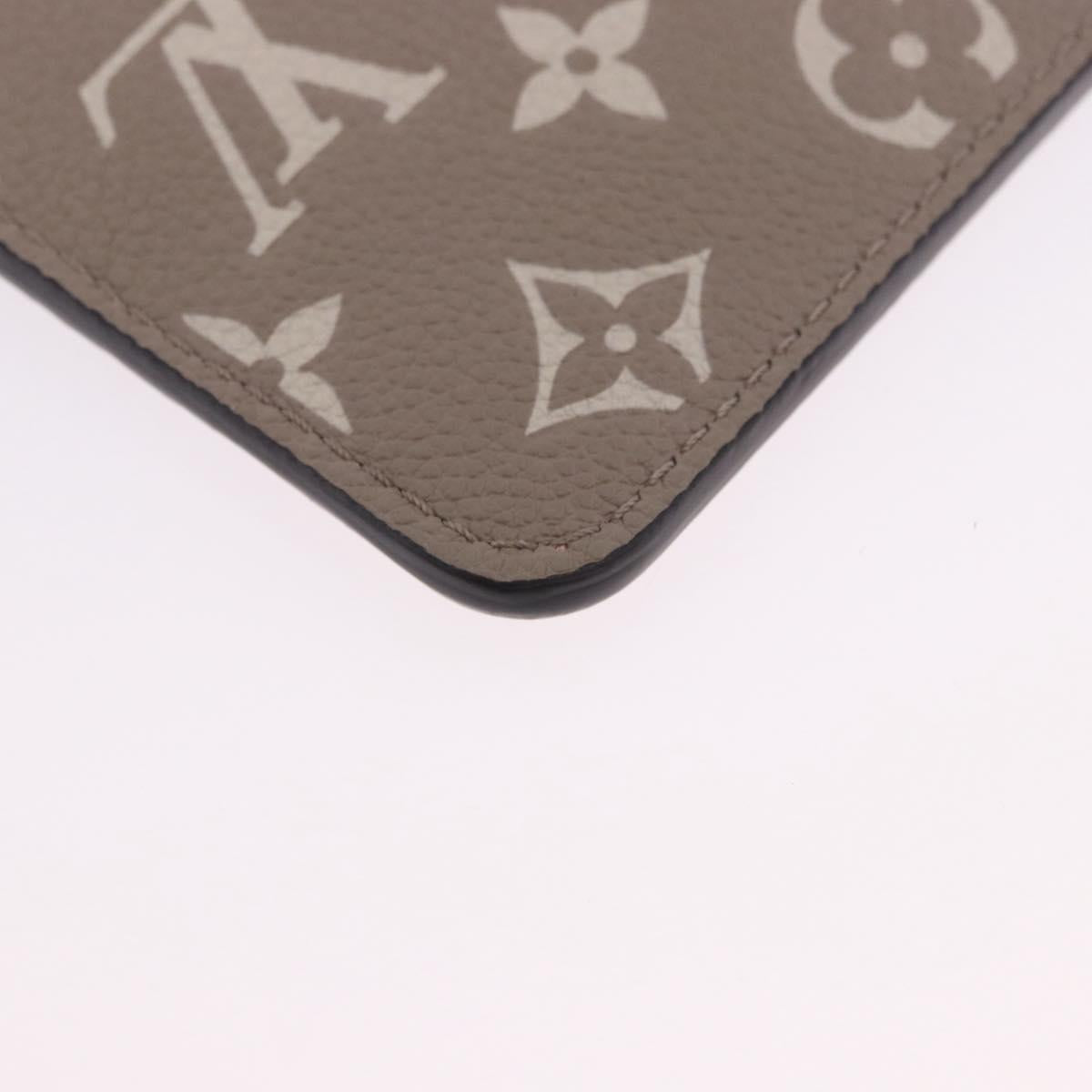 LOUIS VUITTON Monogram Empreinte All in One BB Pouch Beige M13045 Auth 203215M