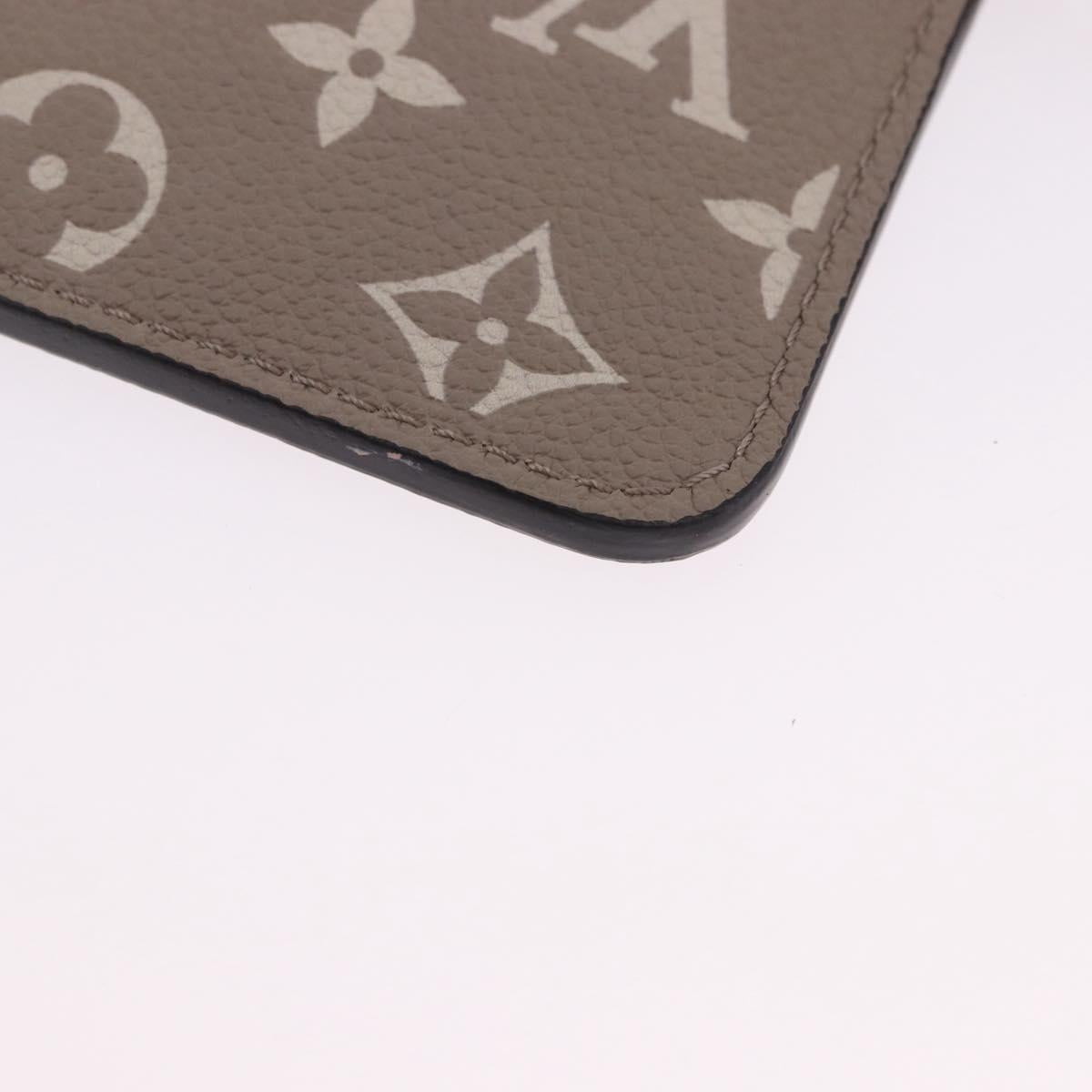 LOUIS VUITTON Monogram Empreinte All in One BB Pouch Beige M13045 Auth 203215M