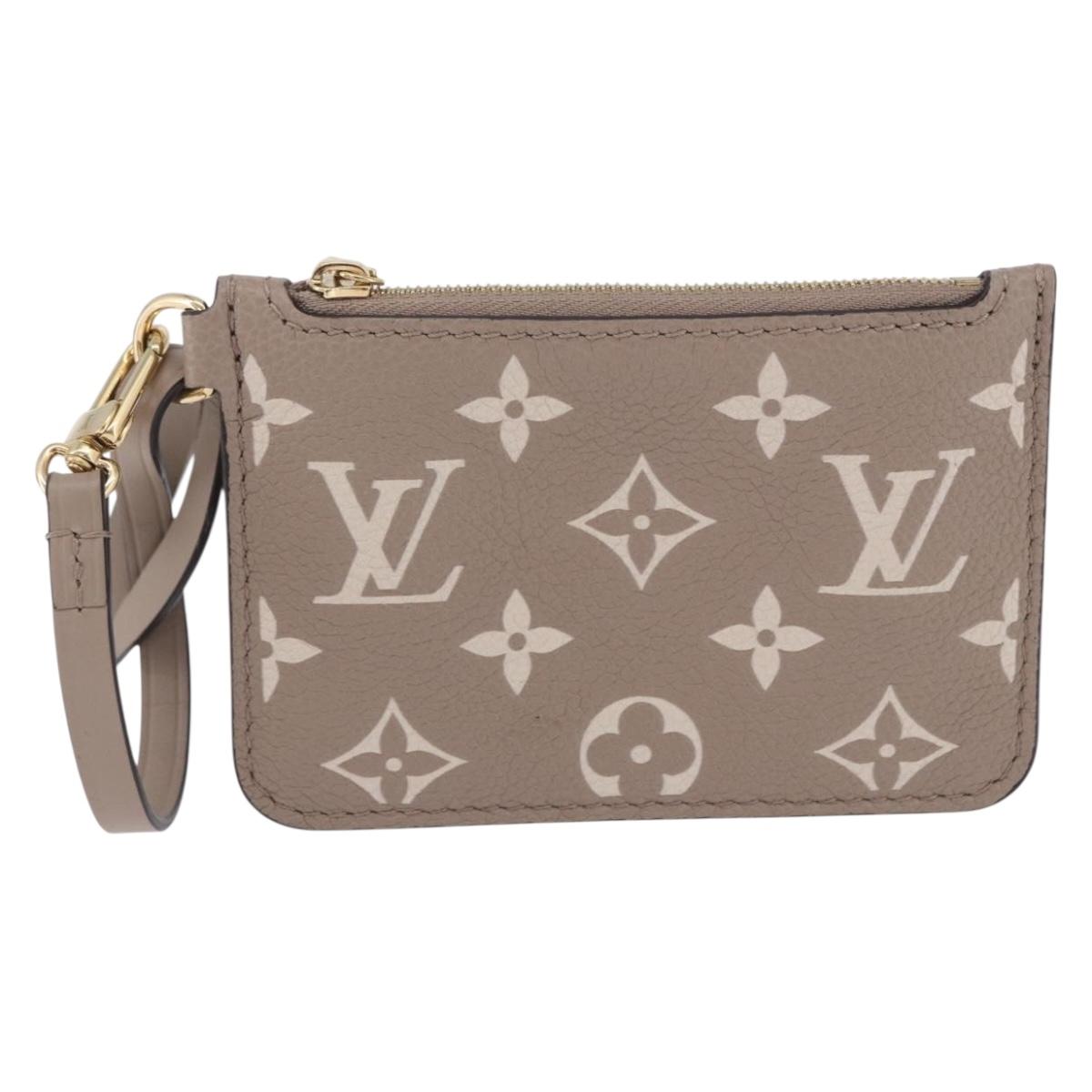 LOUIS VUITTON Monogram Empreinte All in One BB Pouch Beige M13045 Auth 203215M