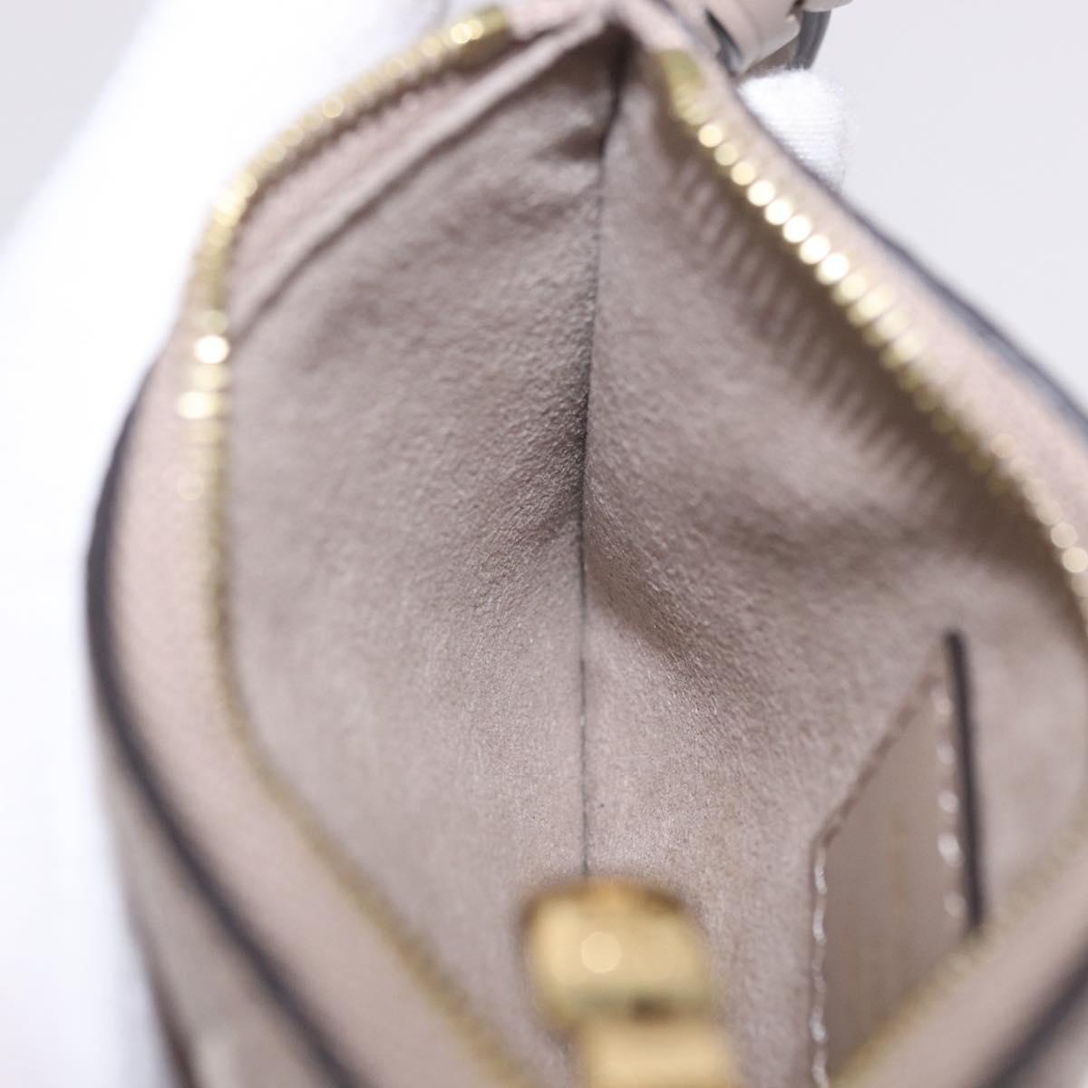 LOUIS VUITTON Monogram Empreinte All in One BB Pouch Beige M13045 Auth 203215M