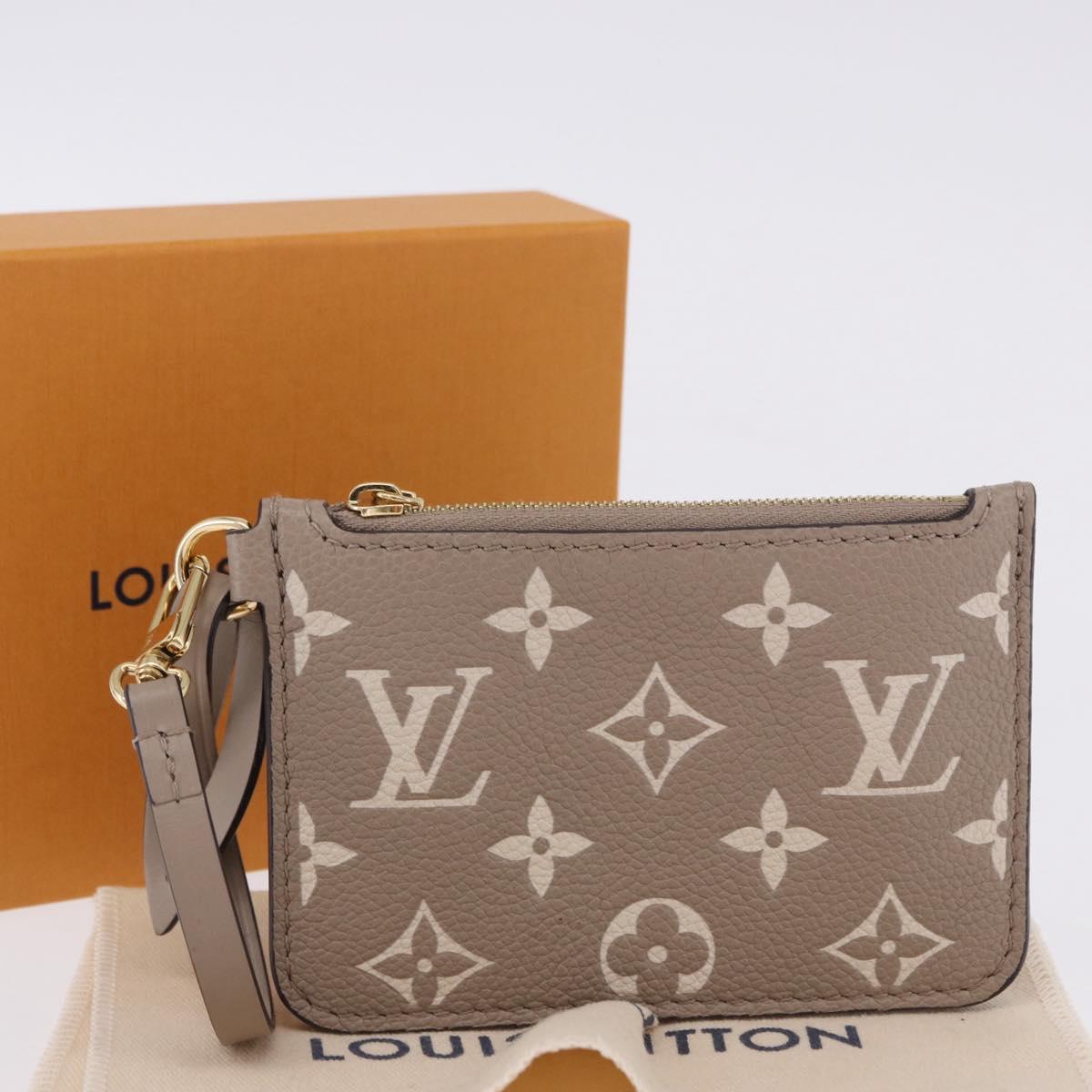 LOUIS VUITTON Monogram Empreinte All in One BB Pouch Beige M13045 Auth 203215M