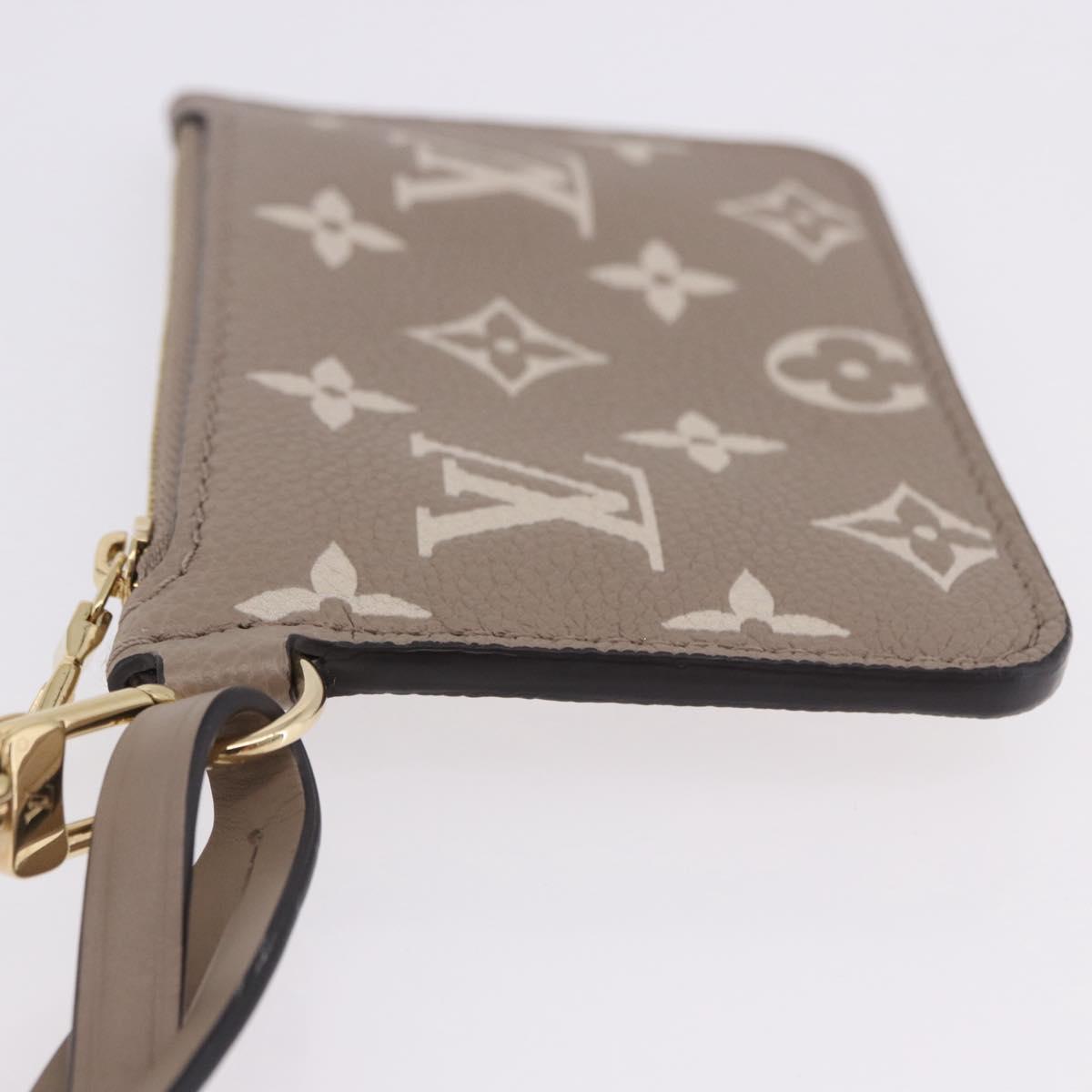 LOUIS VUITTON Monogram Empreinte All in One BB Pouch Beige M13045 Auth 203215M