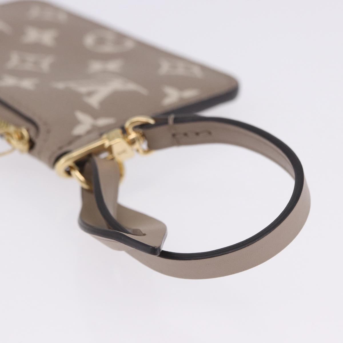 LOUIS VUITTON Monogram Empreinte All in One BB Pouch Beige M13045 Auth 203215M