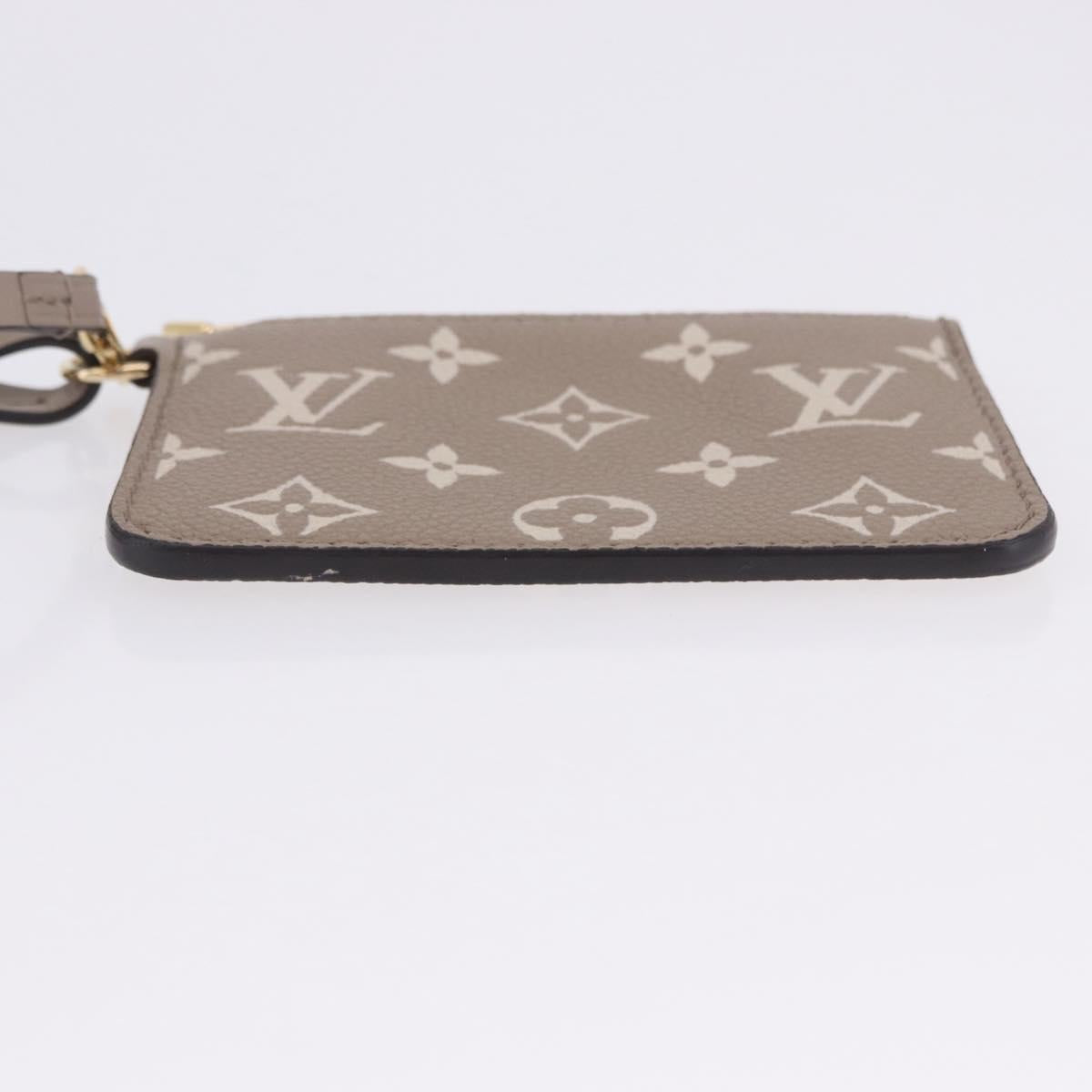 LOUIS VUITTON Monogram Empreinte All in One BB Pouch Beige M13045 Auth 203215M