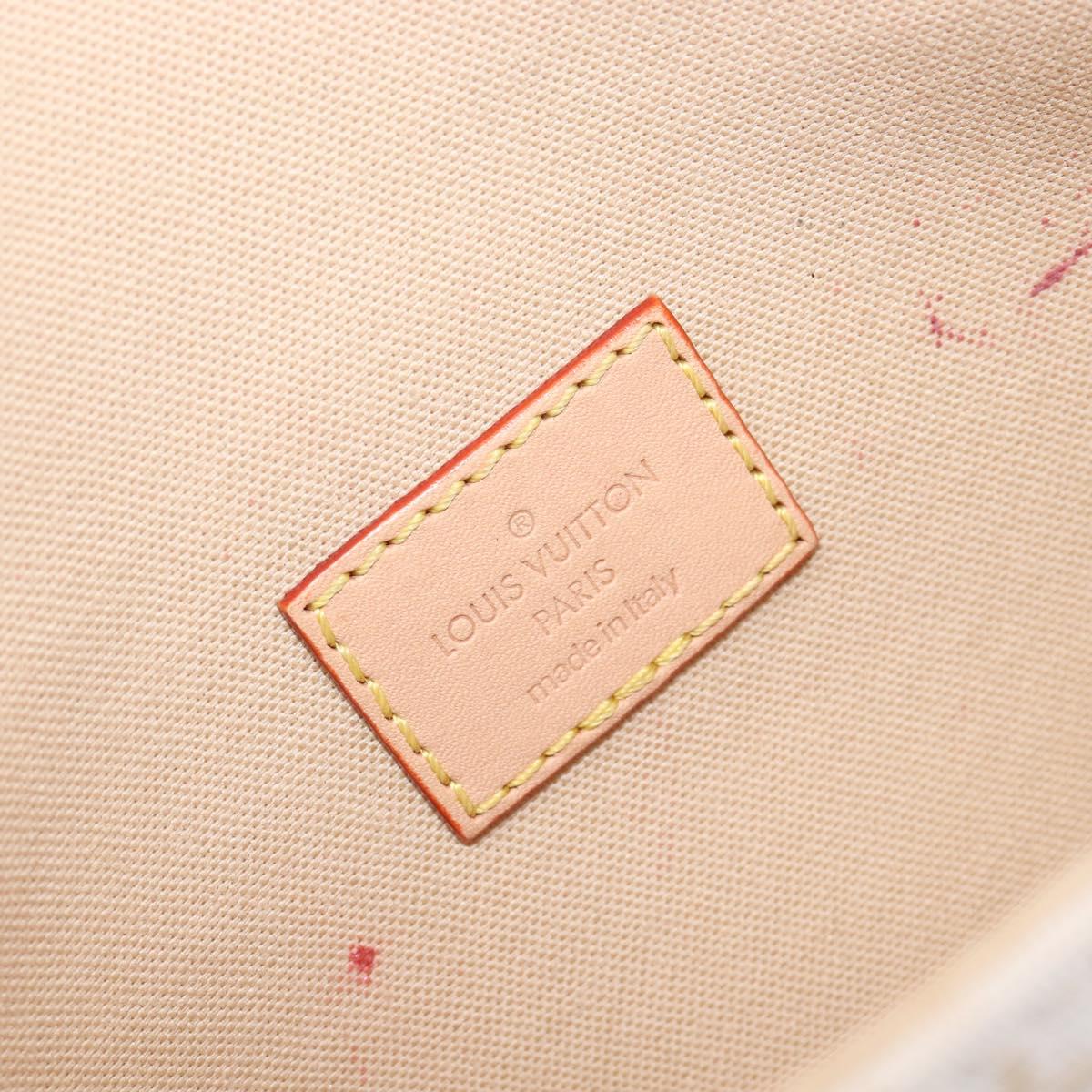 LOUIS VUITTON Monogram Mini Lin Saumur BB Bag White M12327 LV Auth 203218V