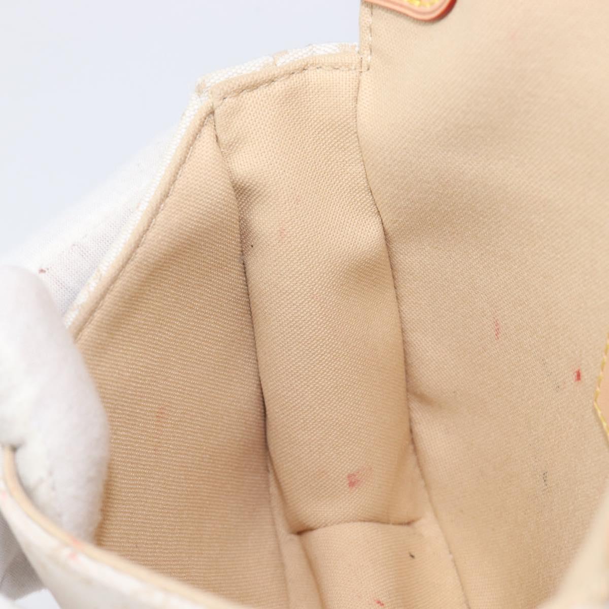 LOUIS VUITTON Monogram Mini Lin Saumur BB Bag White M12327 LV Auth 203218V