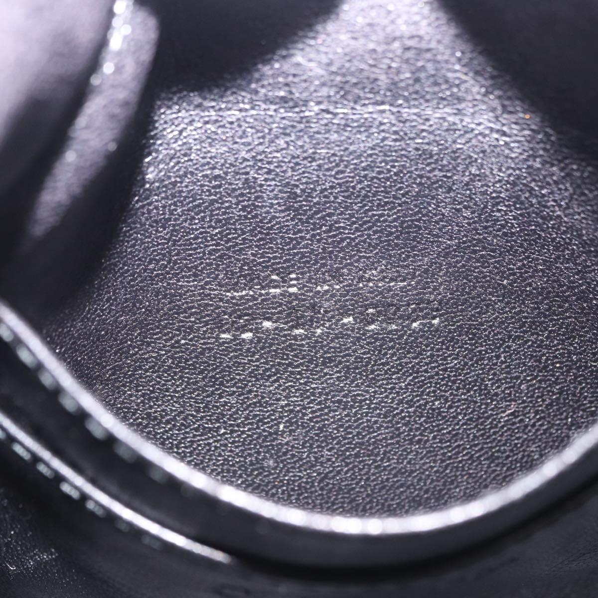 Christian Dior Chain Shoulder Bag Nylon Black Silver Auth 203219