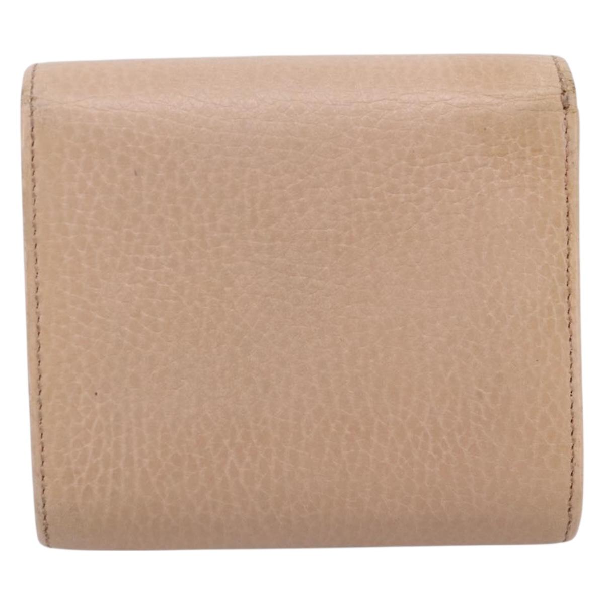 GUCCI Bifold Wallet Leather Pink Gold 598587 Auth 203221