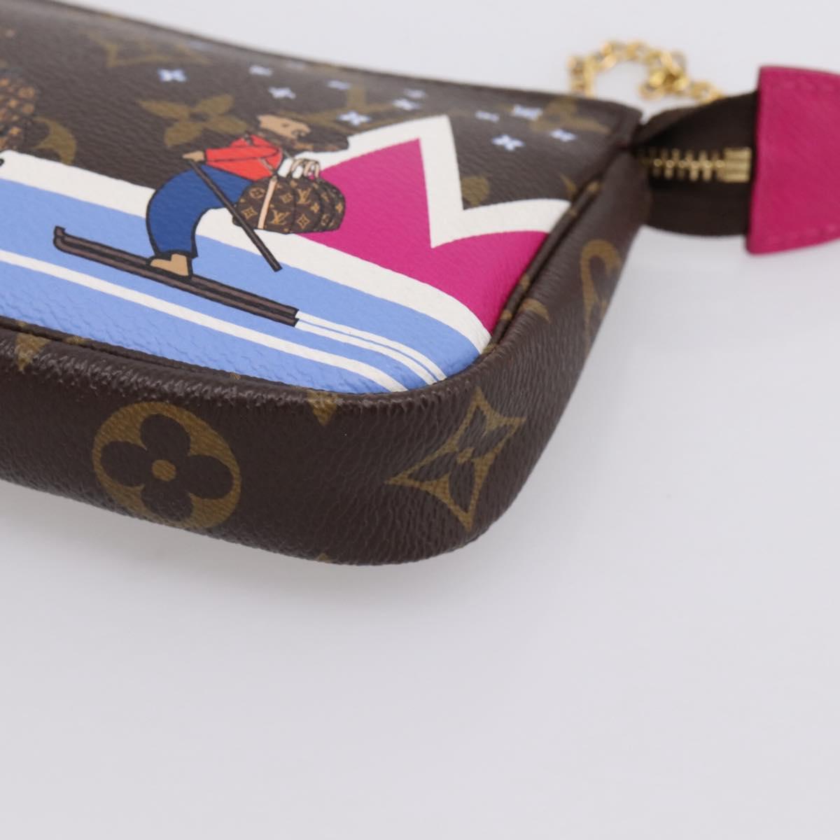 LOUIS VUITTON Monogram Ski Bear Mini Pochette Accessoires M67769 LV Auth 203222M