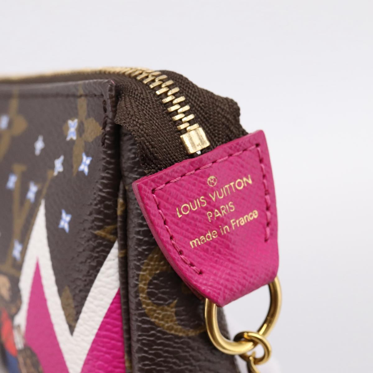 LOUIS VUITTON Monogram Ski Bear Mini Pochette Accessoires M67769 LV Auth 203222M